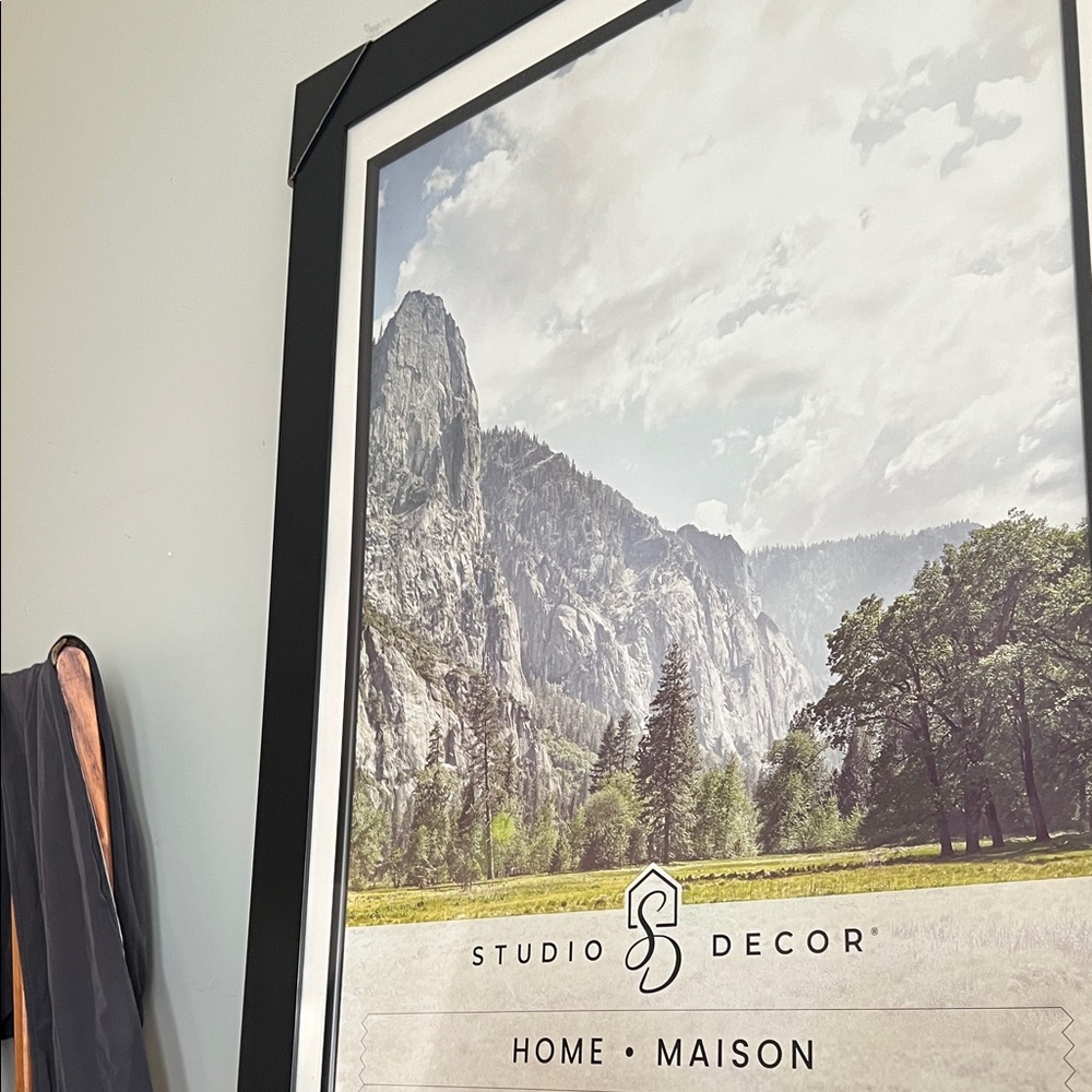 Studio Decor Black Framed Mountain Scene